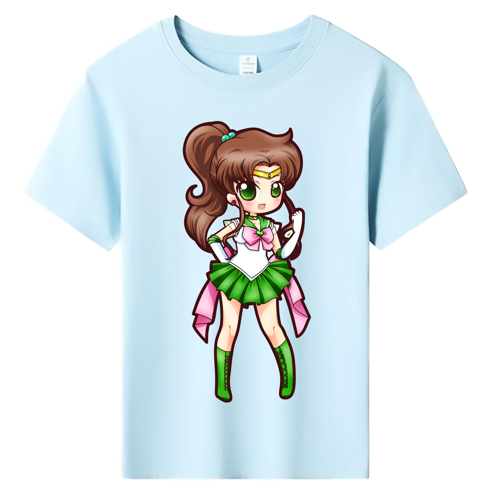 （画像用） 美少女戦士セーラームーン 木野 まこと きの まこと Sailor Moon Kino Makoto （セーラージュピター；Sailor Jupiter） 綿100％キッズTシャツ（フロントプリント）